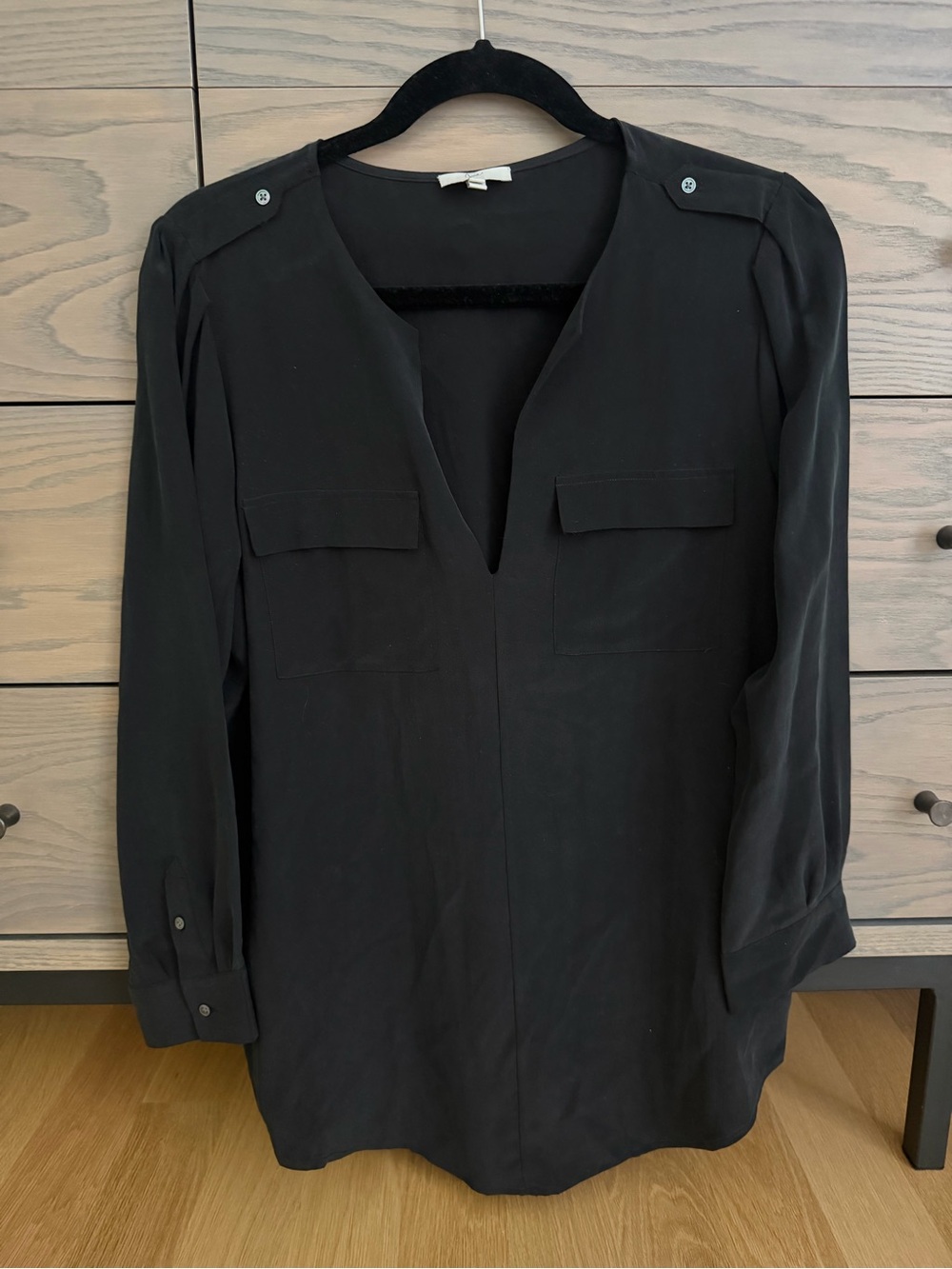 Joie Black V-Neck Tunic Top